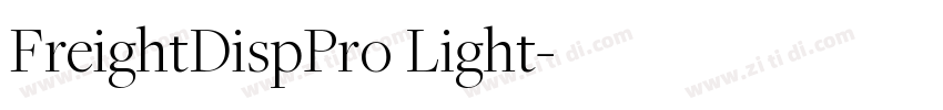 FreightDispPro Light字体转换